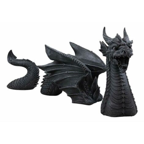 Grand dragon gothique pour décoration de jardin - Sculpture gothique d'intérieur ou d'extérieur (1/5)