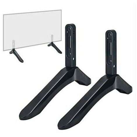 Meuble TV universel support de base TV meuble TV noir support de bureau 2 pièces (1/5)