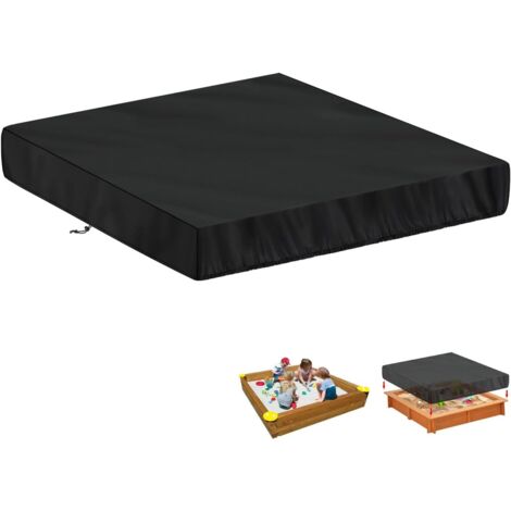 Housse Bac à Sable 150x150x20cm Bâche de Bac à Sable Carré Housse Protection pour Bac à Sable Imperméable Couverture de Bac à Sable, 420D Oxford Bâche Bac à Sable avec Cordon de Serrage (1/5)