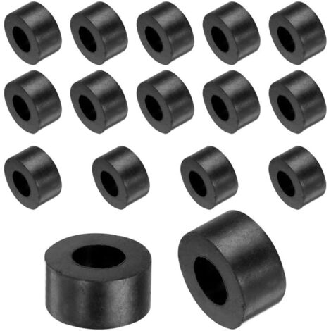16Pcs Entretoises en Caoutchouc de 20mm de Diamètre Extérieur, 10mm de Diamètre Intérieur,7mm de Hauteur, Rondes, Anti-Vibrations, Rondelles en Caoutchouc Épaisses