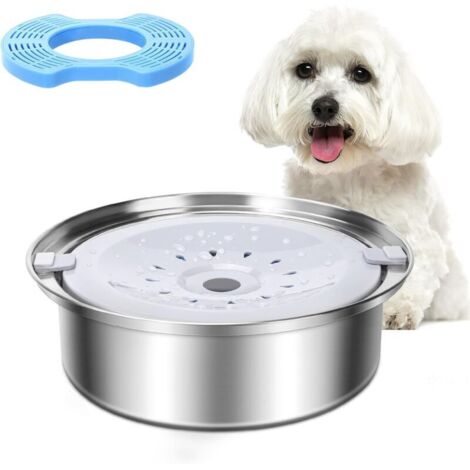LaBlanc - Gamelle Anti Éclaboussures Chien de 2.5L, Gamelle Inoxydable No-Spill Gamelle d'eau pour Chien Anti Débordement Bol d'eau de Flottabilité pour Chien Gamelle Anti Goutte pour Chien de Voyage