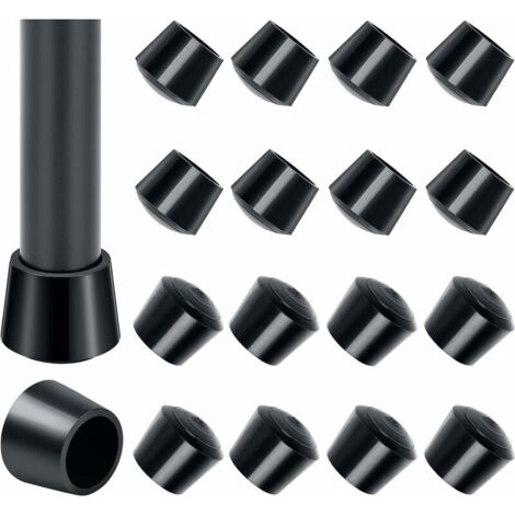 Lot de 16 embouts de chaise en caoutchouc 25mm – Protection des sols – Réduction du bruit – Convient pour intérieur et extérieur - 16pcs (1/5)