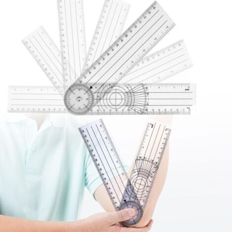 Lot De 1 Goniomètres Rotatifs à 360 ° Angle Ruler Transparent Durable Facile à Transporter Convient Aux Maison Et Aux Étudiants (1/5)