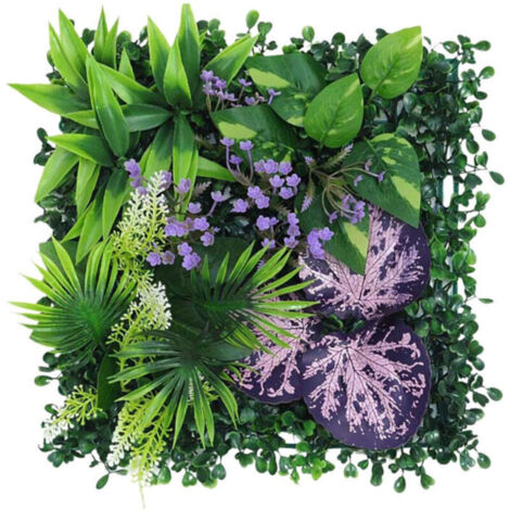Mur végétal artificiel Verdure Balcon Clôture de jardin Plantes artificielles Convient également aux murs intérieurs avec treillis Fleurs