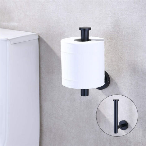 Porte-Rouleau de Papier Toilette Mural en Acier Inoxydable SUS 304, Support Papier Noir Mat, Porte Rouleau Papier Toilette pour Salle de Bain et Cuisine, (1/5)