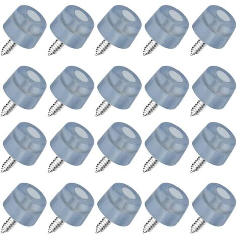 20 PCS Pied de Chaise a Visser en Caoutchouc 20 18 14mm Pieds Vérin de Meuble Antidérapant Patins Protection Pied Anti-Vibration avec Vis pour Meubles Armoire Bureau Tables Canapés