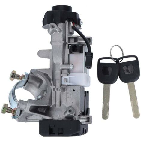Serrure à cylindre de commutateur d'allumage de transmission automatique, avec 2 clés, puce 48, adaptée à Honda Accord/CRV/Odyssey