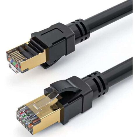 20M Câble Ethernet Cat 8 , ,Câble Ethernet LAN RJ45 Cordon de Brassage Internet 40Gbps 2000MHz pour Commutateur,Routeur,Modem,Panneau de Brassage,PC (1/5)