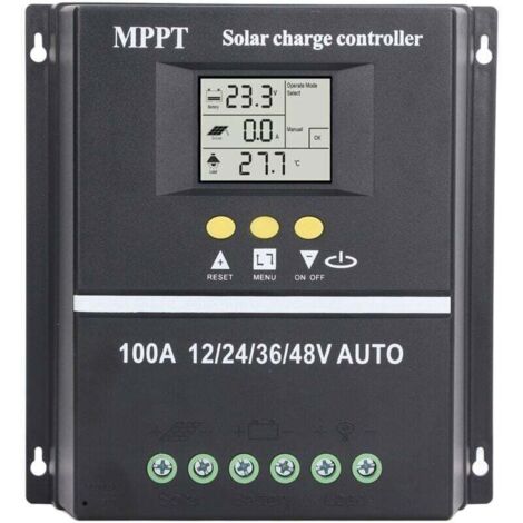 Régulateur de Charge Solaire MPPT 100A, double Port USB, écran LCD rétroéclairé, régulateur de panneau solaire 12V 24V 36V 48V,Entrée max 100V DC Pour Plomb/acide/Lithium batterie