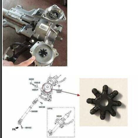 SNQ – Coupleur de colonne de direction flexible pour Hyundai Kia Forte berline – 2 pièces – Matériau en gel de silice – Installation facile - 563152k000fff