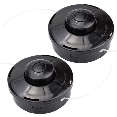 Lot de 2 Tête de débroussailleuse Universelle Nylon Bobine de Rechange de Tondeuse Débroussailleuse Tête De Coupe M10 X 1,25 pour Débroussailleuse Thermique à Essence--