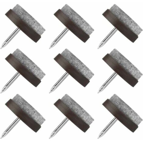 Patin Chaise a Clouer, 80 Pcs Clous Patins de Meuble, Patins Glisseurs Rond 22mm Tampon Chaise, Patins Meubles en Feutre Tampons pour Protection Pieds de Table Chaise Meubles (1/5)