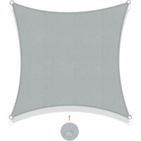 Voile d'ombrage Rectangulaire 3x3m Imperméable Toile Ombrage UV Protection pour Patio Jardin, Terrasse,Extérieur, Balcon,Gris Clair