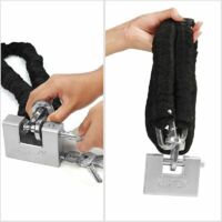 Cadenas Extérieur Ultra Robuste Kurtzy 850g - Acier Trempé Manille 12mm Avec 4 Clés