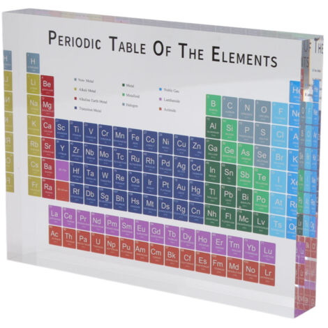 Educational Periodic Table Decoration Safe Odorless Modern Acrylic Periodic Table Elements for Home School Small Size (1/5)