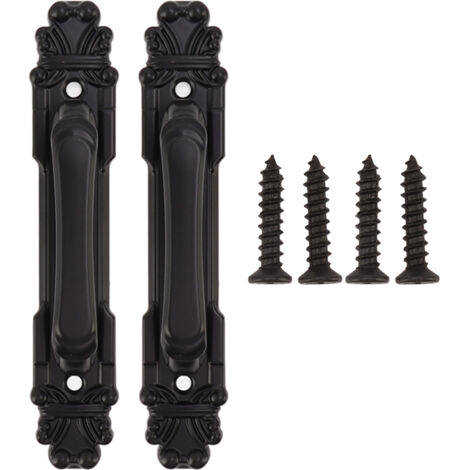 2Pcs Black Heavy Duty Door Handle Simple Installation Fashionable Door Handle 165mm 6.5in Length