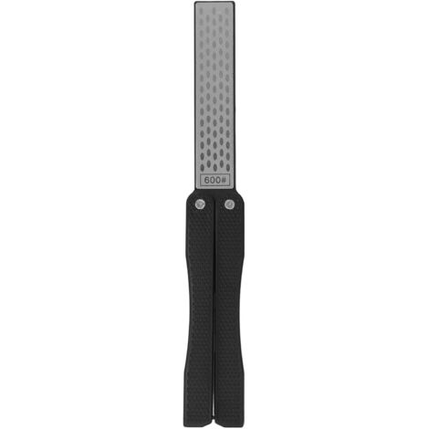 Knife Sharpener Foldable Fan Shaped Adamas Material Lightweight Portable Knife Sharpener for Outdoor Home Black (1/5)