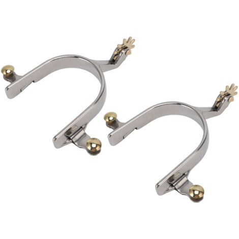 1 Pair Horse Spurs Stainless Steel Exquisite Cowboy Equestrian Boot Spurs for Horse Training Equestrian Competition