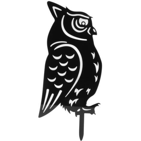 Garden Owl Decorative Insert Card Outdoor Courtyard Lawn Owl Silhouette Acrylic Stakes (1/5)