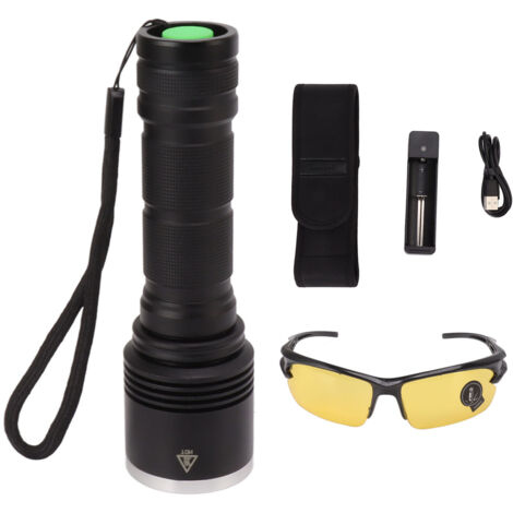 365nm UV Blacklight Flashlight USB Rechargeable Black Light Flashlight Pet Urine Detector for Resin Curing (1/5)
