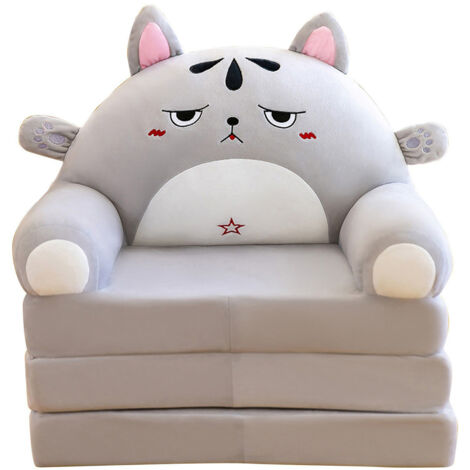2 in 1 Foldable Children's Sofa Cushion Plush Sofa Cute Sofa Chair for Children (1/5)
