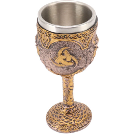 Nordic Viking Goblet Retro Resin Stainless Steel Beer Cup for Cocktails Whisky Red Wine (1/5)