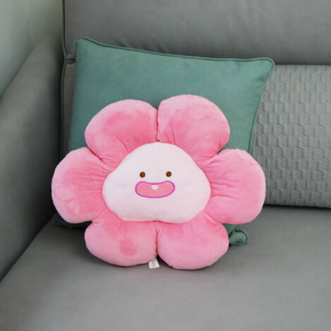 Flower Throw Seating Cushion Multipurpose Padded Soft Cute Flower Nap Throw Pillow for Home Office Peach (1/5)