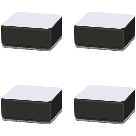 Carbon Steel Furniture Risers Self Adhesive Furniture Lift Anti Slip Low Noise Bed Lifter with Felt Pad for Sofa Couch Black (1/5)