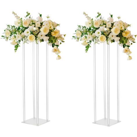Wedding Acrylic Road Lead Flower Stand Cylinder Vase Flower Arrangement Wedding Decoration (1/5)