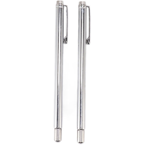 2PCS Telescopic Test Rod with Pen Clip Stainless Steel Detection Stick for Picking Metal Parts (1/5)