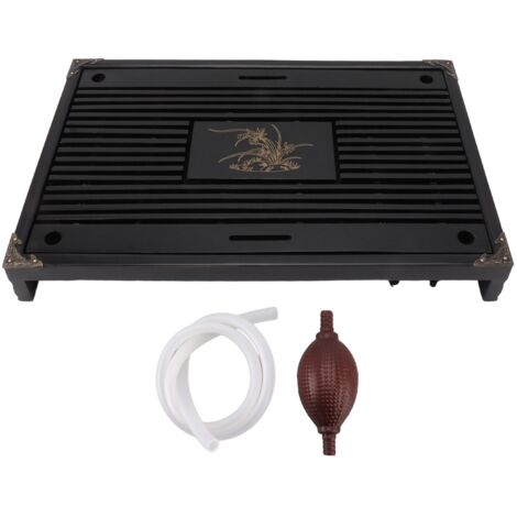 Gongfu Tea Tray Water Storage Drainage Home Decoration Ornament Serving Tray for Office Black (1/5)