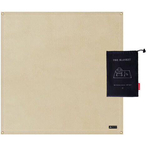BBQ Grill Mat Outdoor Picnic Fire Pit Mat High Temperature Resistant Glass Fiber Fireproof Cloth L 100x100cm (1/5)