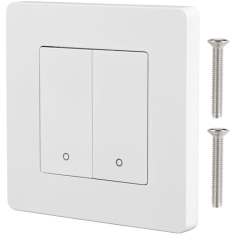 Smart Light Switch for Zigbee 2 Gang Timing Dimming Reverse Dual Control Smart Switch Panel AC100‑240V White
