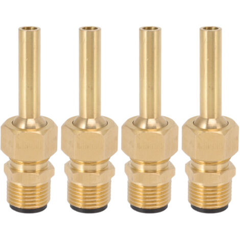 4 PCS Water Fountain Nozzles Pure Copper Large Hexagonal Direct Jet Nozzle Waterscape Single Nozzle Male Thread G1/2 (1/5)