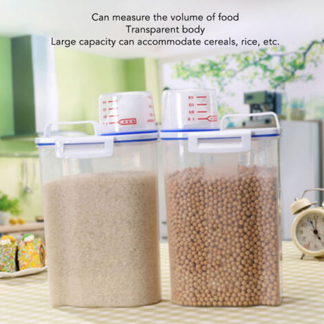 Rice Container Portable Compact 2kg Capacity Box Design Food Grade PP ...