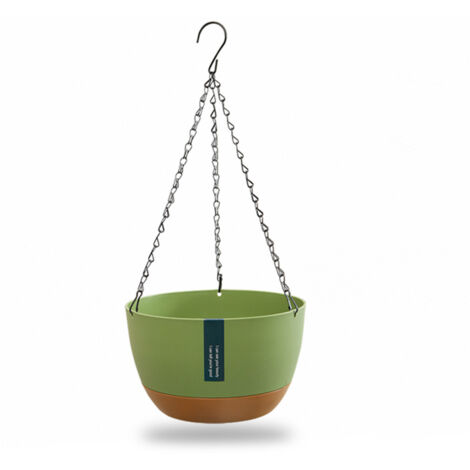 Hanging Double Chain Hanging Basket Planter Home Balcony Indoor Automatic Water Absorbing Basin (1/5)
