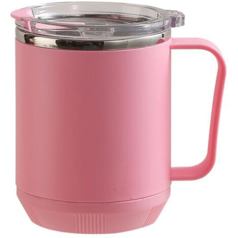 Coffee Mug 460ml 304 Stainless Steel Liner Leakproof Elegant Portable Mug for Outdoor Activities Pink (1/5)