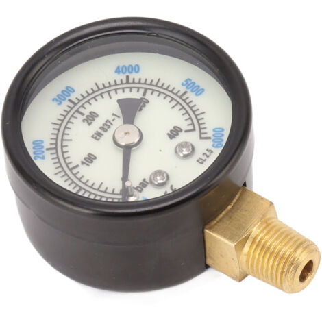6000psi Dual Scale Pressure Gauge 1/8 Npt Connection Pressure Gauge Suitable For CO2 Aerated Bottle (1/5)
