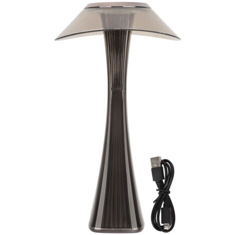 LED Table Lamp USB Charging Night Light 3 Lighting Mode with Touch Sensor for Home Room Smoky Grey (1/5)