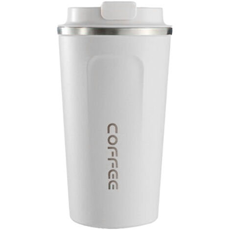 Smart Temperature Display Coffee Cup Portable 304 Stainless Steel Insulation Cup Simple Style Pure Color Generation 2nd White 380ml (1/5)