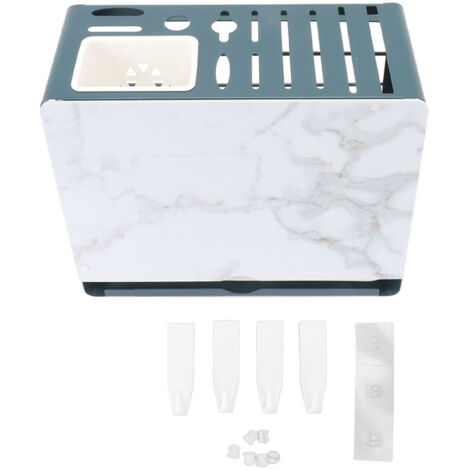 Multifunctional Knife Blocks with White Plate Cutting Board Pot Lid Holder for Countertop Organization Kitchen Storage Wall Mount Green Frame (1/5)