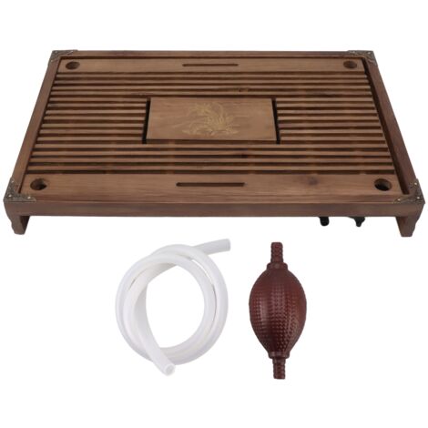 Gongfu Tea Tray Water Storage Drainage Home Decoration Ornament Serving Tray for Office Brown (1/5)
