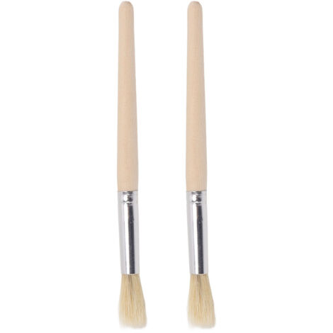 2Pcs Coffee Machine Cleaning Brush Wood Handle Coffee Grinder Cleaning Brush Cleaner Tool for Cafe Home Kitchen (1/5)