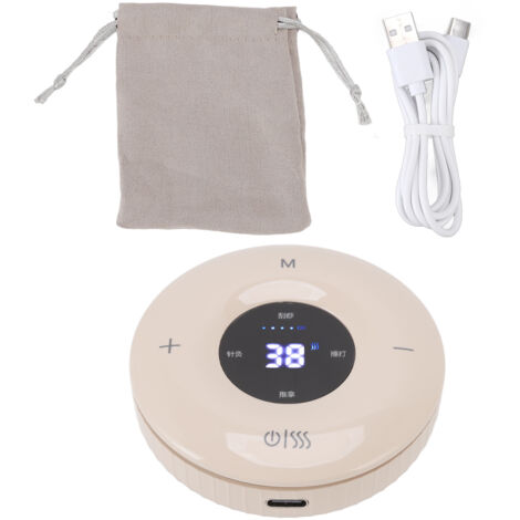 Electric Gua Sha Scrapping Massager USB Charging Multi Function Physical Gua Sha Massager with Heat and Suction for Home Apricot Yellow (1/5)