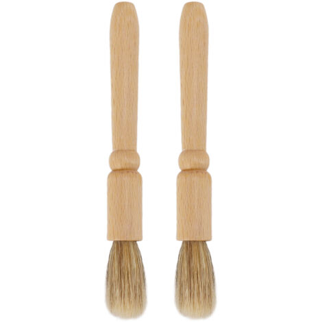 2 Pcs Coffee Grinder Cleaning Brush Wooden Tabletop Brush Cleaner for Bean Grain Coffee Tool (1/5)