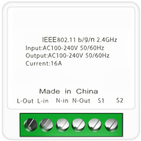 Smart Light Switch PCV WiFi APP Remote Control DIY On and Off Switch for Tuya 16A White (1/5)