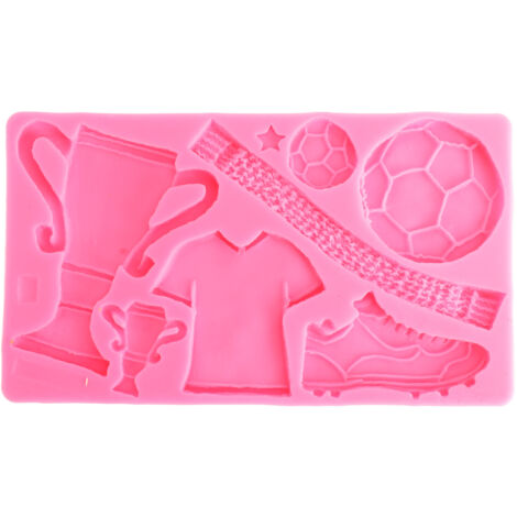 Football Trophy Silicone Fondant Molds Clothes Shoes Cake Chocolate Mould DIY Baking Mold Pink (1/5)