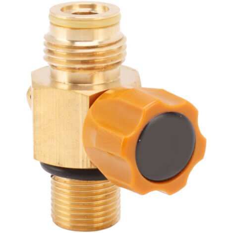 G1/2 14 CO2 Cylinder Refill Adapter High Pressure M18x1.5 Refill CO2 Valve Adapter Thread Converter 5000psi Maximum Pressure Gold (1/5)