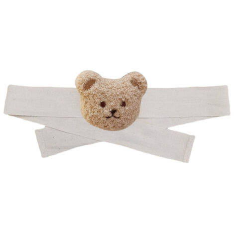 Curtain Tiebacks Embroidered Bear Head Curtain Strap Tie Rope Children Room Decoration Milk Tea Color Bear (1/5)