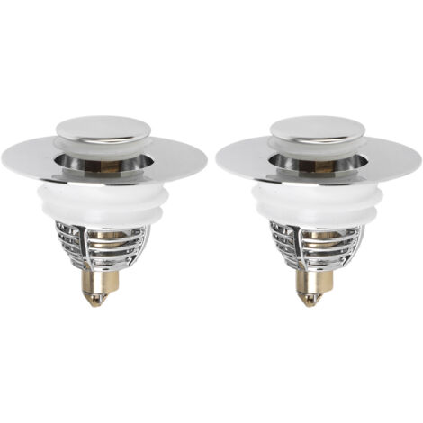 2Pcs Bathroom Sink Stopper Basin Pop Up Sink Drain Strainer Plug for Washbasin Bathroom (1/5)